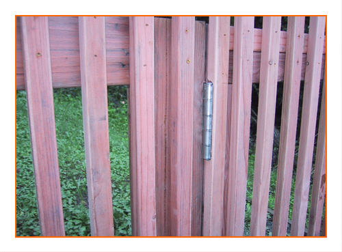 Redwood Picket Fence