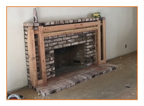Fireplace - Tile Over Brick